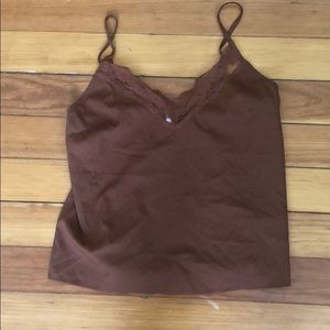 Burnt orange lace cami